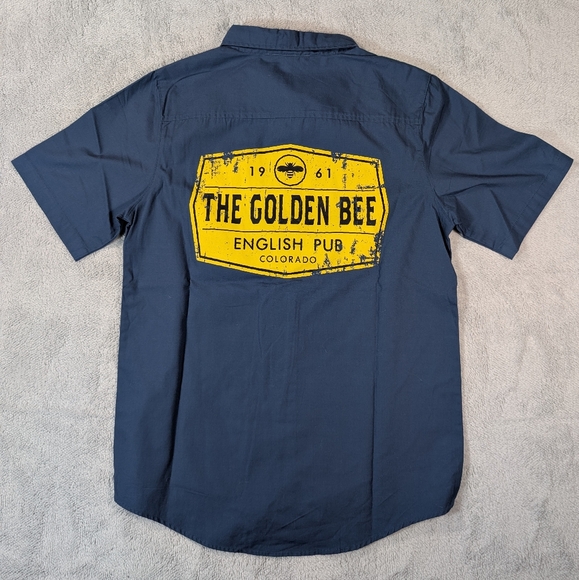 Broadmoor Hotel Golden Bee Short Sleeve Button-up Work Shirt Mens Small NWT - Picture 4 of 6